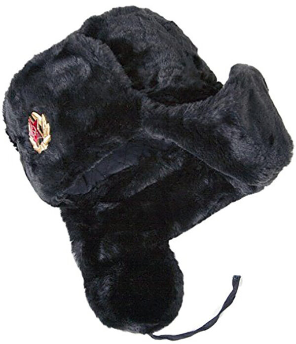 Colbacco Nero In Misto Lana In Dotazione all'Esercito Russo. Originale Soviet Ushanka. - immagine 2