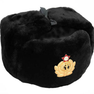 Colbacco Nero in Dotazione alla Marina Russa Originale Soviet Ushanka - Idea Regalo. Taglie Varie.