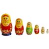 Matrioska 6 Pezzi in Legno Set da 6 Bambole Matriosca Coloratissime Originali dell’Ex URSS (CCCP)