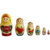 Matrioska 6 Pezzi in Legno Set da 6 Bambole Matriosca Coloratissime Originali dell’Ex URSS (CCCP) - immagine 4