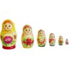 Matrioska 6 Pezzi in Legno Set da 6 Bambole Matriosca Coloratissime Originali dell’Ex URSS (CCCP) - immagine 6
