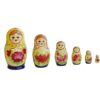 Matrioska 6 Pezzi in Legno Set da 6 Bambole Matriosca Coloratissime Originali dell’Ex URSS (CCCP) - immagine 7