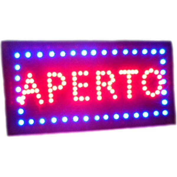 Insegna Luminosa a Led con Scritta APERTO