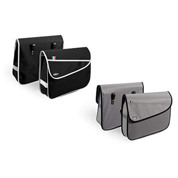 Custodia doppio portapacchi bicicletta borsa DUFFLE BAG 0043 ELEGANCE 2015 impermeabile Made in Italy. Colore GRIGIO.