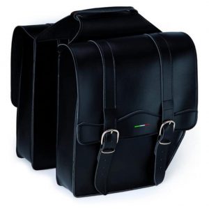 Montegrappa - Borsa Cruiser Montegrappa 0018 a 2 Fibbie in finto cuoio nero