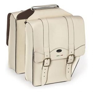 Montegrappa - Borsa Cruiser Montegrappa 0018 a 2 Fibbie in finto cuoio crema