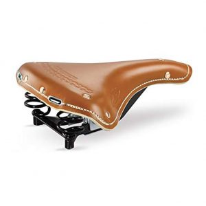 Selle Montegrappa Sella per bicicletta in vera pelle, da donna, sellino da città vintage con telaio a molla 1990 Oxford Club Italy