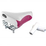 Sella Montegrappa (Bianco/Rosa) per City Ruota Beach Cruiser Holland Ruota in Vintage Retro Look 1750 Export + Manopole Montegrappa (Bianco)