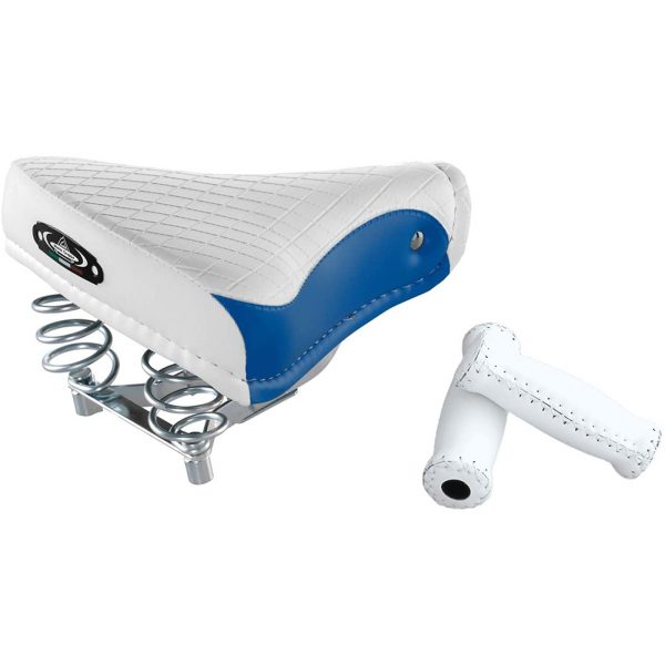 Sella Montegrappa (Bianco/Blu) 1750 Export + Manopole Montegrappa (Bianco)