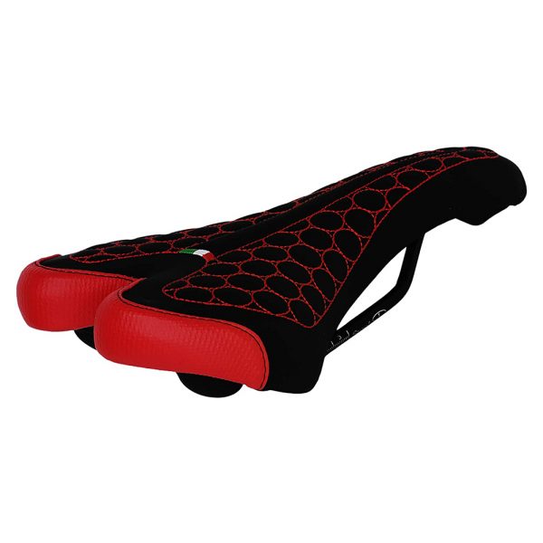 Sella FatBike Montegrappa per Bicicletta MTB Trekking Unisex MOD. SM 4010 Made in Italy. Colore Rosso