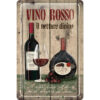 Nostalgic Art Targa Vino Rosso, Metallo, Multicolore, 30x20 cm 22120