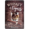 Nostalgic Art Targa Whiskey & Cigars, Acciaio, Multicolore, 30x20 cm 22257