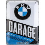 Nostalgic-Art Targa BMW – Garage – Idea Regalo per Amanti di Accessori per Auto, in Metallo, Design Vintage, 30 x 40 cm 23211