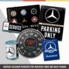 Nostalgic-Art Targa Vintage Mercedes-Benz – Logo Evolution – Idea regalo per amanti di accessori per auto, in metallo, Design retro, 30 x 40 cm 23251 - immagine 4