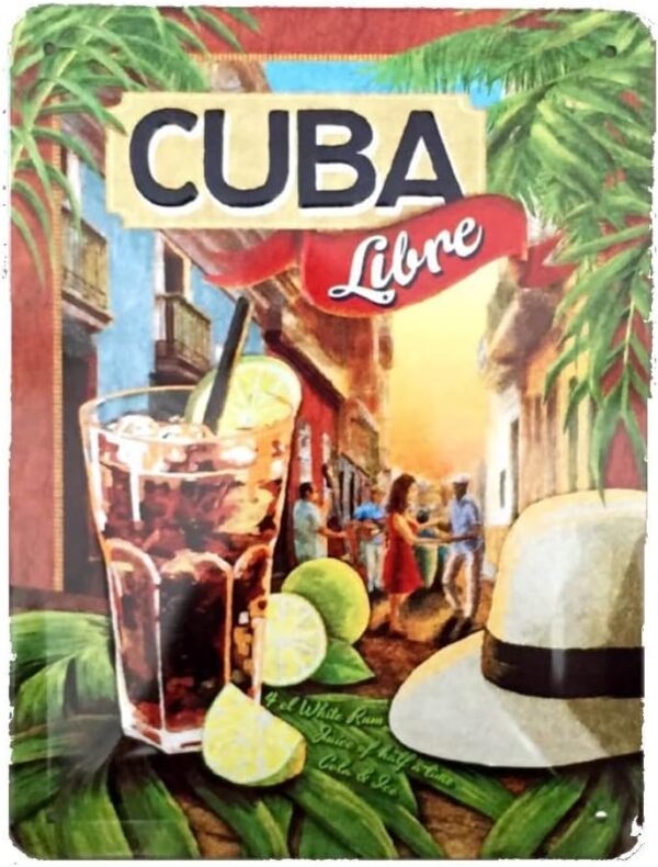 Nostalgic Art Targhe Cuba Libre, Metallo, Multicolore, 20x0x15 26143 - immagine 2