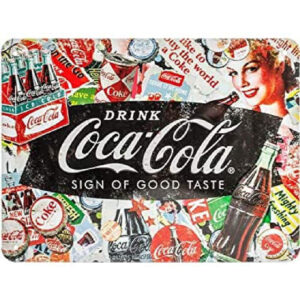 Nostalgic-Art Targa Vintage Coca-Cola – Collage – Idea regalo per amanti della Coca, in metallo, Design retro per decorazione, 15 x 20 cm, (26227)