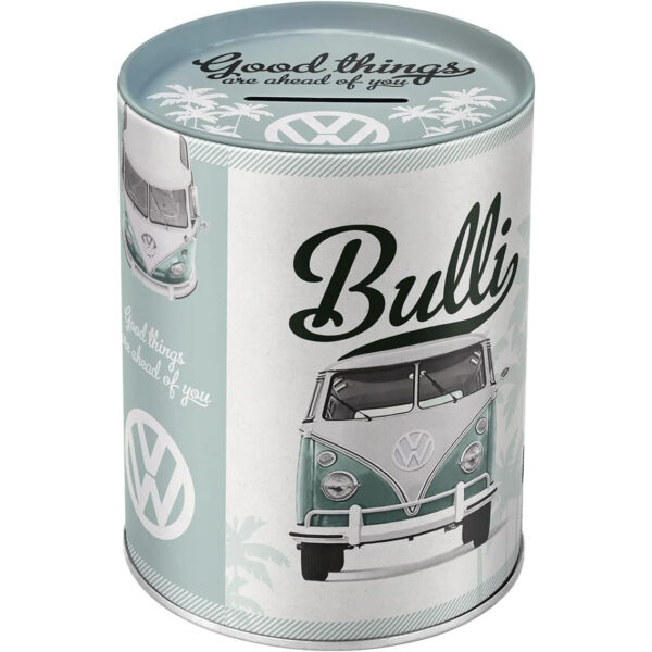 Nostalgic-Art retrò Volkswagen – Good Things – Idea Regalo per i Bus VW, Salvadanaio in Metallo, Scatola dei Soldi lamiera, 1 L 31004
