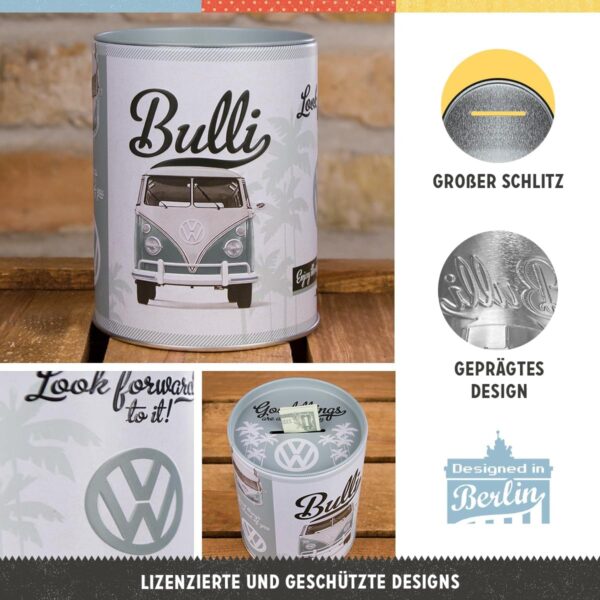 Nostalgic-Art retrò Volkswagen – Good Things – Idea Regalo per i Bus VW, Salvadanaio in Metallo, Scatola dei Soldi lamiera, 1 L 31004 - immagine 4