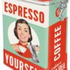 Nostalgic-Art Contenitori da caffè retrò Espresso Yourself – Idea Regalo per la Cucina, con Coperchio Salva Aroma, Design Vintage, 1,3 L 31104 - immagine 3