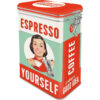 Nostalgic-Art Contenitori da caffè retrò Espresso Yourself – Idea Regalo per la Cucina, con Coperchio Salva Aroma, Design Vintage, 1,3 L 31104