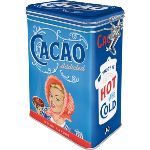 Nostalgic-Art Contenitori da caffè retrò Cacao Addicted – Idea Regalo per Amanti della Nostalgia, con Coperchio Salva Aroma, Design Vintage, 1,3 L 31114