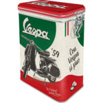 Nostalgic-Art Contenitori da caffè retrò Vespa – Italian – Idea Regalo per Amanti degli Scooter, con Coperchio Salva Aroma, Design Vintage, 1,3 L 31117