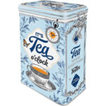 Nostalgic-Art Contenitori da tè retrò, 1,3 l, Classic Tea – Idee regalo per amanti della tè, scatola con coperchio salva aroma, design vintage 31130