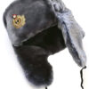 Colbacco Grigio Maculato in Pelliccia in Dotazione alla Marina Russa Originale Soviet Ushanka - immagine 3