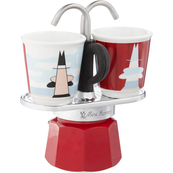Bialetti MINI EXPRESS Set Magrite + 2 Tazzine
