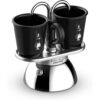 Bialetti Mini Express Induction Caffettiera, Alluminio, Nero, 2 Tazze