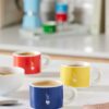 Bialetti Sei Tazzine Impilabili, Multicolore, Porcellana, Multicolore, ‎9 x 9 x 28.5 cm, 450 grammi - immagine 4