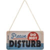 Nostalgic-Art Targa da Appendere Do Not Disturb – Idea Regalo per i nostalgici, in Metallo, Decorazione con Design Vintage, 10 x 20 cm 28057