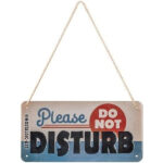 Nostalgic-Art Targa da Appendere Do Not Disturb – Idea Regalo per i nostalgici, in Metallo, Decorazione con Design Vintage, 10 x 20 cm 28057