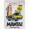 Nostalgic-Art Targa retrò, 15 x 20 cm, Opel – Manta GT/E – Idee Regalo per Amanti del Vintage, in Metallo, Design Vintage 26262