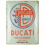 Nostalgic Art Targa Ducati – Moto Servizio Meccanica, Acciaio, Multicolore, 40x30  cm 23373