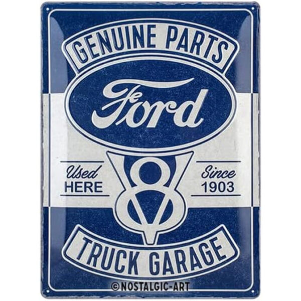 Nostalgic Art Targa Ford Truck Garage, Acciaio, Multicolore, 40x30  cm 23323