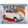 Nostalgic Art Targa Fiat 500 – Turin Italia, Acciaio, Multicolore, 40x30 cm 23351