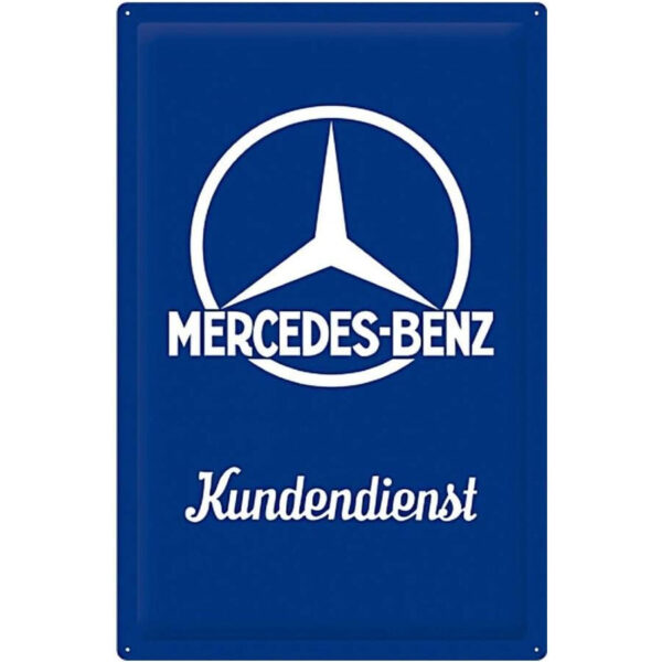 Nostalgic-Art Targa retrò, 15 x 20 cm, Mercedes-Benz – Kundendienst – Idee Regalo per Amanti del Vintage, in Metallo, Design Vintage 26226
