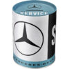 Nostalgic-Art retrò Mercedes-Benz – Service – Idea Regalo per Amanti del Vintage, Salvadanaio in Metallo, Scatola dei Soldi lamiera, 1 L 31020