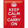 Nostalgic-Art Targa retrò, 15 x 20 cm, USA – Keep Calm and Carry On – Idee Regalo per Amanti del Vintage, in Metallo, Design Vintage 26165