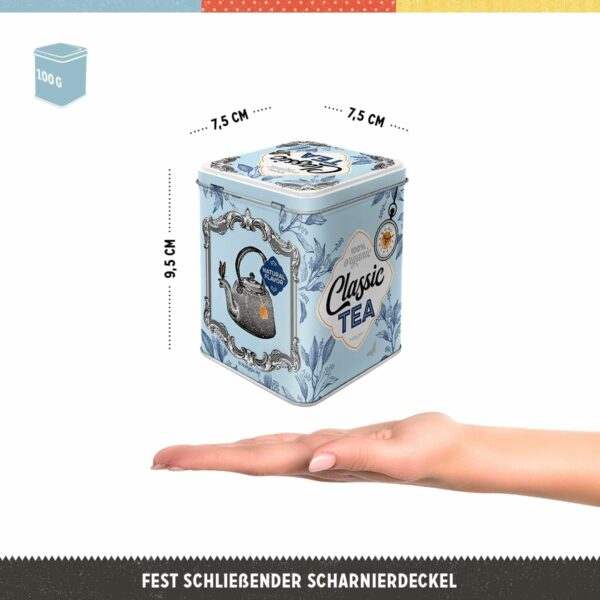 Nostalgic-Art Scatola da tè retrò Classic Tea - Idea regalo per gli appassionati del tè, contenitore per tè sfuso e bustine da tè, design vintage, 100 g  31302 - immagine 2