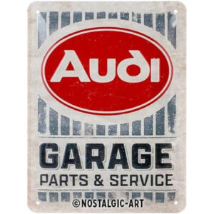 Nostalgic-Art Targa retrò, 15 x 20 cm, Audi - Garage – Idee Regalo per Amanti del Vintage, in Metallo, Design Vintage 26263