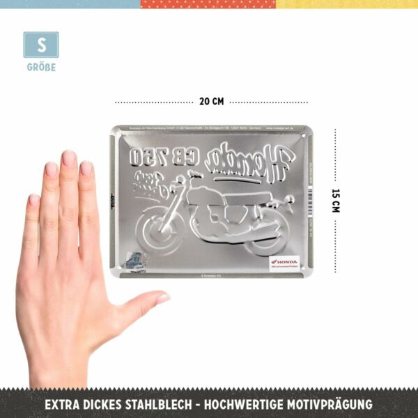 Nostalgic-Art Targa retrò, 15 x 20 cm, Honda MC – CB750 Four – Idee Regalo per Amanti del Vintage, in Metallo, Design Vintage 26270 - immagine 2