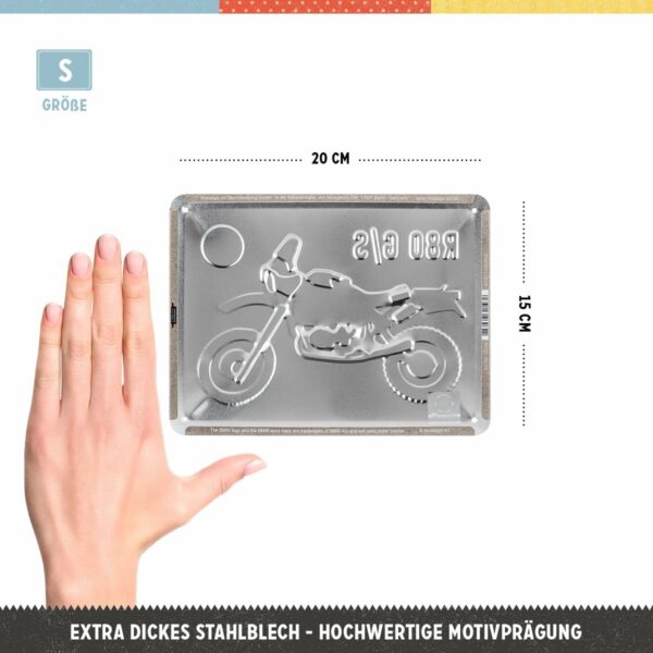 Nostalgic-Art Targa retrò, 15 x 20 cm, BMW – R 80 G/S Paris Dakar – Idee Regalo per Amanti del Vintage, in Metallo, Design Vintage 26246 - immagine 2