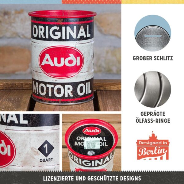Nostalgic-Art retrò Harley-Davidson PRE-LUXE – Idea Regalo per Amanti di Moto, Salvadanaio in Metallo, Scatola dei Soldi lamiera, 600 ml 31512 - immagine 3