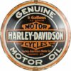 Nostalgic Art Targa Harley-Davidson – Genuine Motor Oil – Acciaio, Multicolore, Ø 35 cm 25103