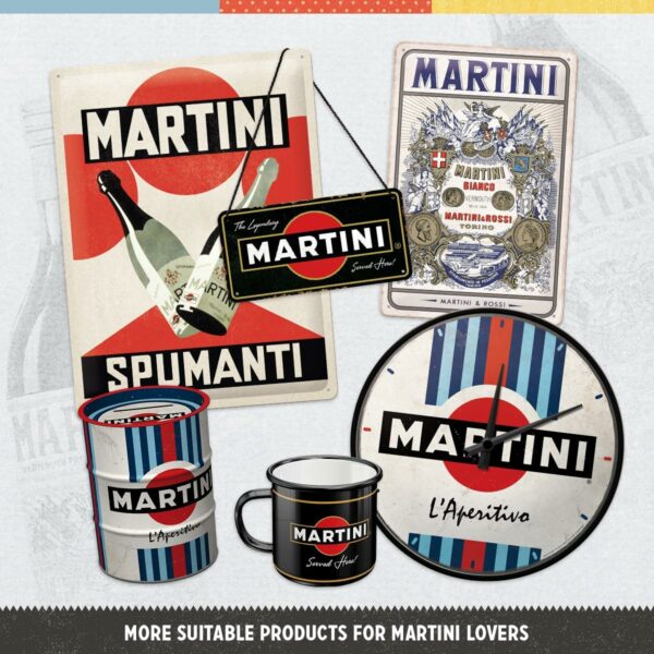 Nostalgic-Art Targa Vintage Martini - Logo White – Idea regalo per amanti del Vintage, in metallo, Design retro per decorazione, 20 x 30 cm  22346 - immagine 3