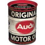 Nostalgic-Art retrò Audi – Original Motor Oil – Idea Regalo per Amanti del Vintage, Salvadanaio in Metallo, Scatola dei Soldi lamiera, 600 ml 31511