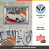 Nostalgic Art Targa Fiat 500 – Turin Italia, Acciaio, Multicolore, 40x30 cm 23351 - immagine 3