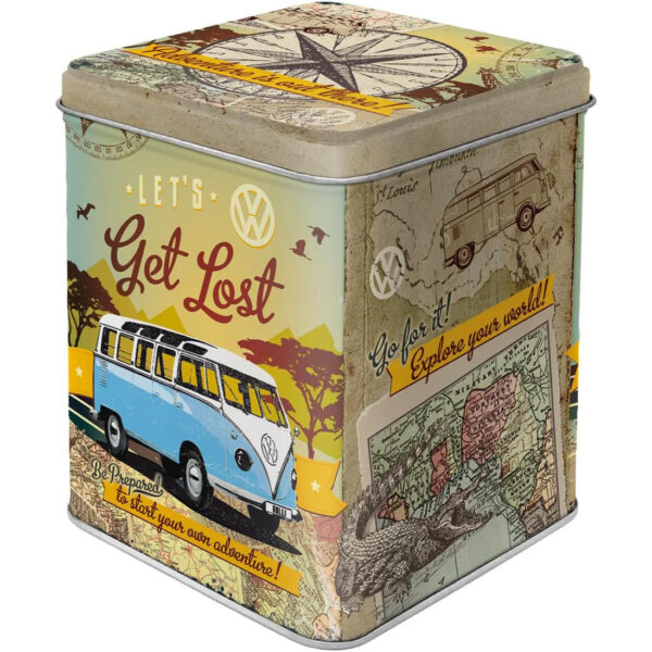 Nostalgic-Art Scatola da tè retrò Bulli T1 – Let's Get Lost - Idea regalo per gli appassionati del tè, contenitore per tè sfuso e bustine da tè, design vintage, 100 g  31306